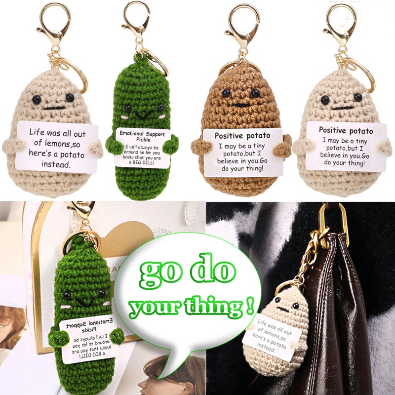 Gaming Console Keychain - Inspirational Potato Cucumber Keychain Soft Hand