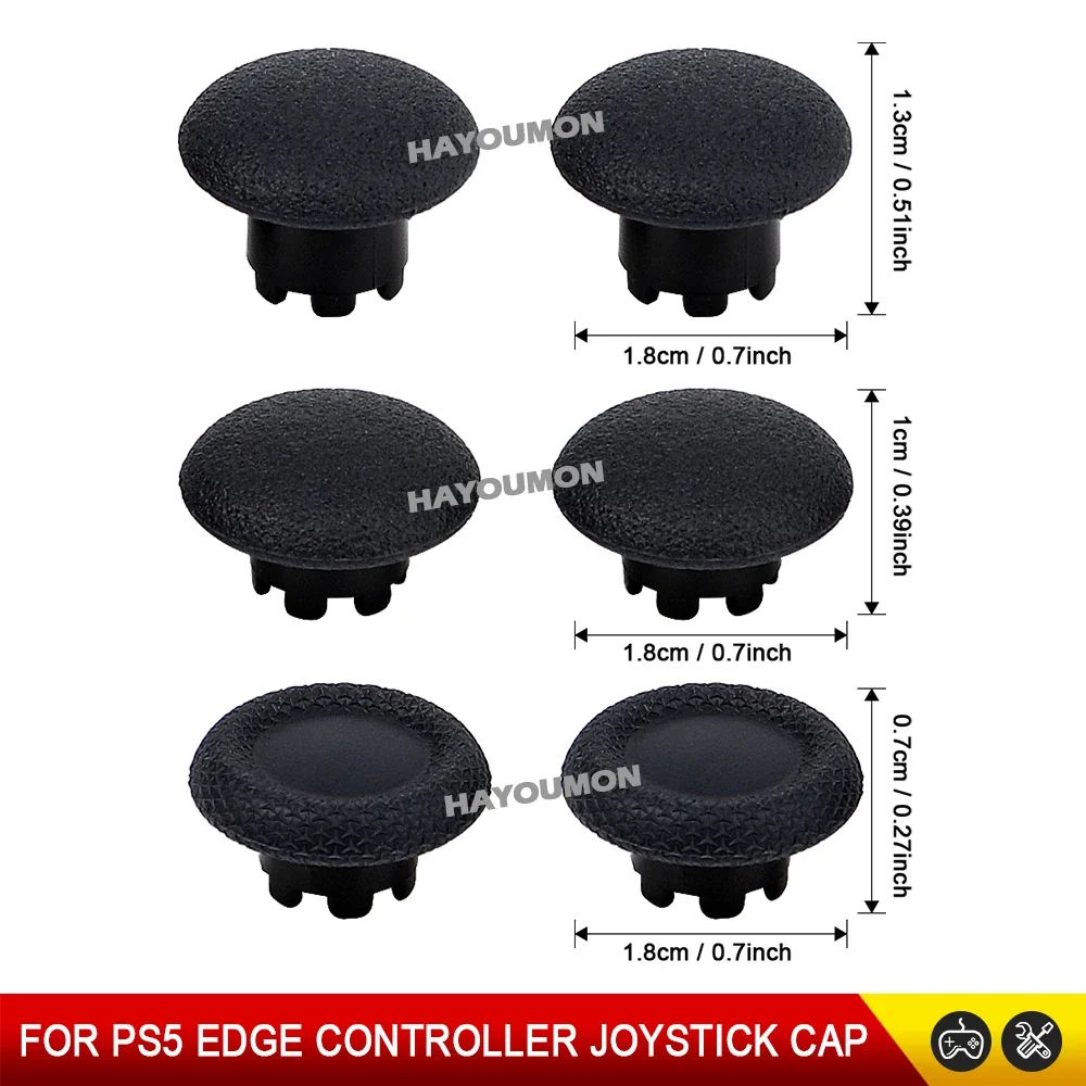 Ps5 Controller Cover - 6pcs Black for PS5 Edge Controller