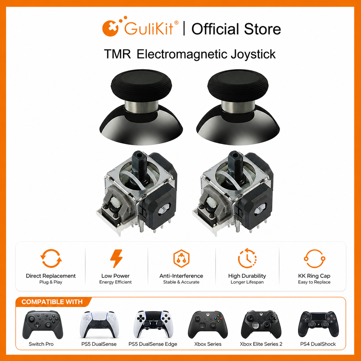 Ps5 Controller Cover - GuliKit TMR Joystick with Stick Cap
