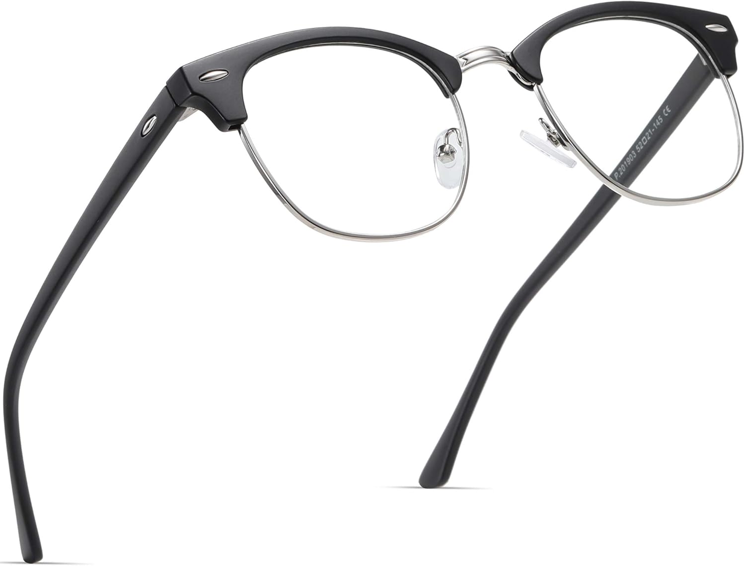 Gaming Glasses Uv - Vintage Half Frame Blue Light Blocking