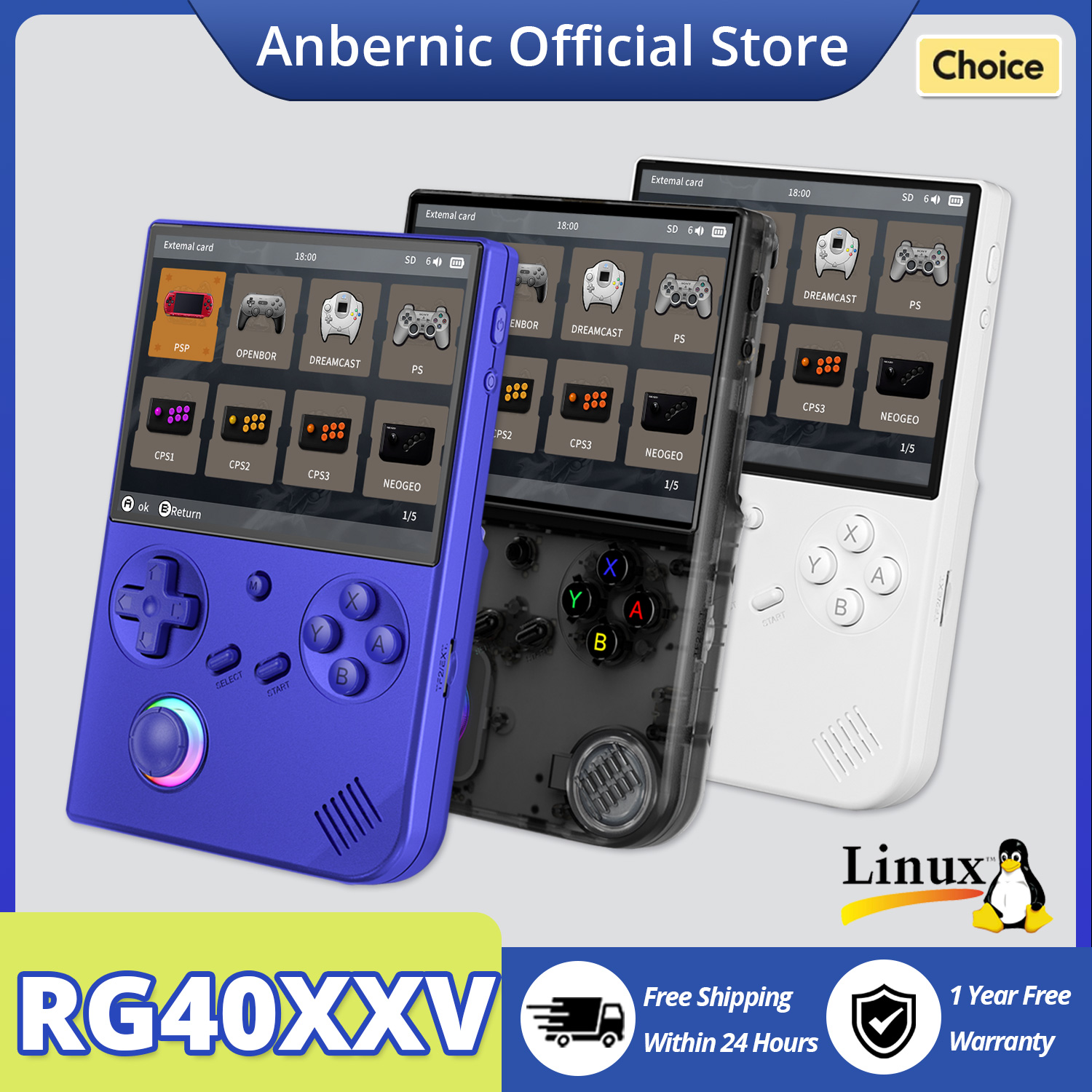 Gaming Console Online - ANBERNIC RG40XX V Handheld Game Console