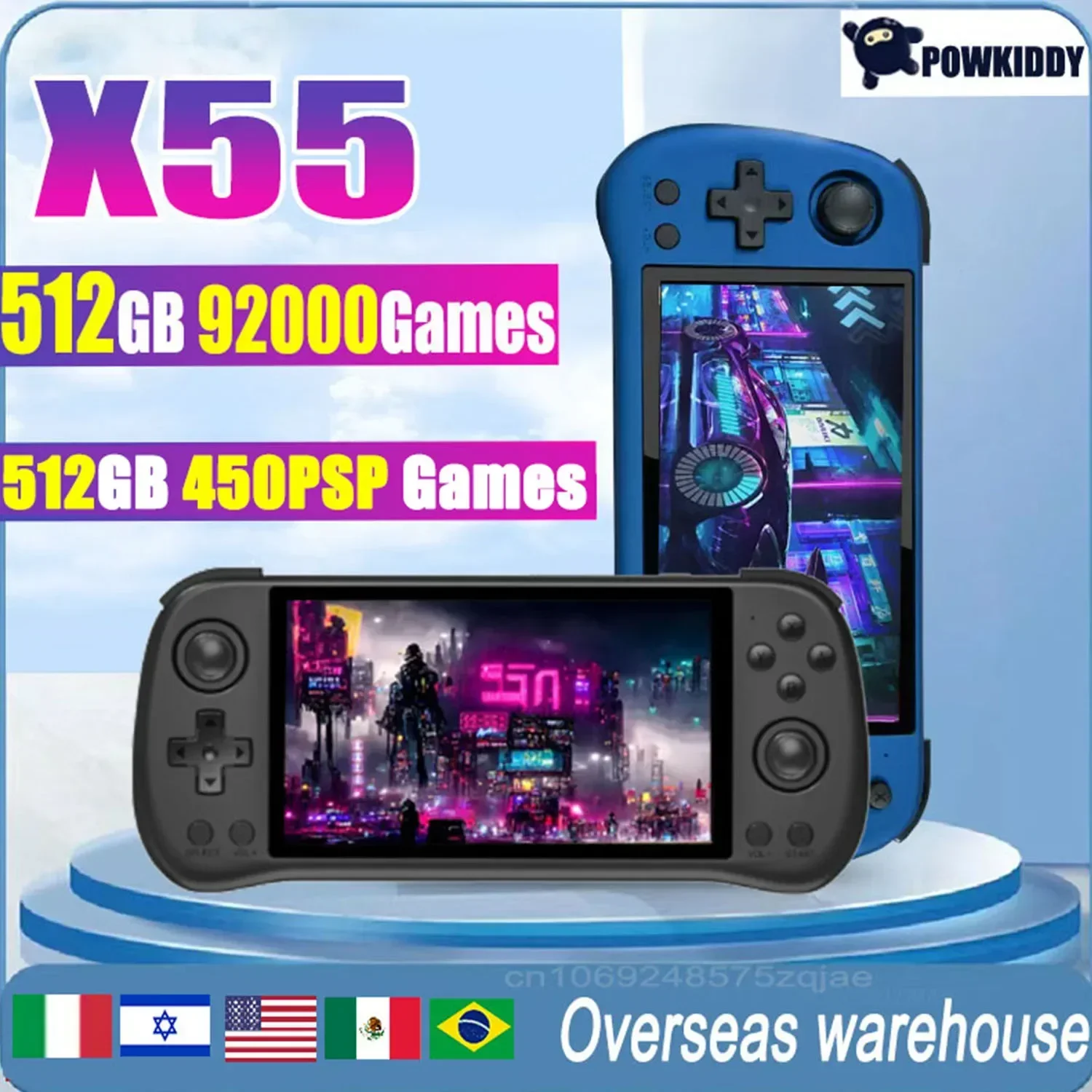 POWKIDDY X55 5.5INCH IPS Scree - Gaming Console X55 리뷰 및 가격