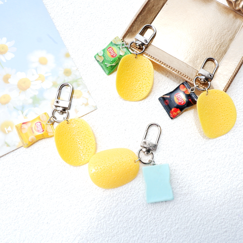 1pcs Cute Potato Chips Snacks  - Gaming Console Keychain 리뷰 및 가격