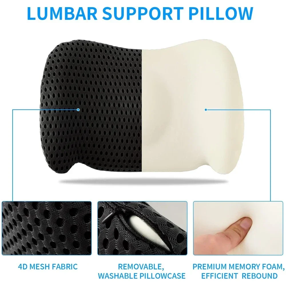 Memory Foam Lumbar Support Pil - Gaming Console Car 리뷰 및 가격