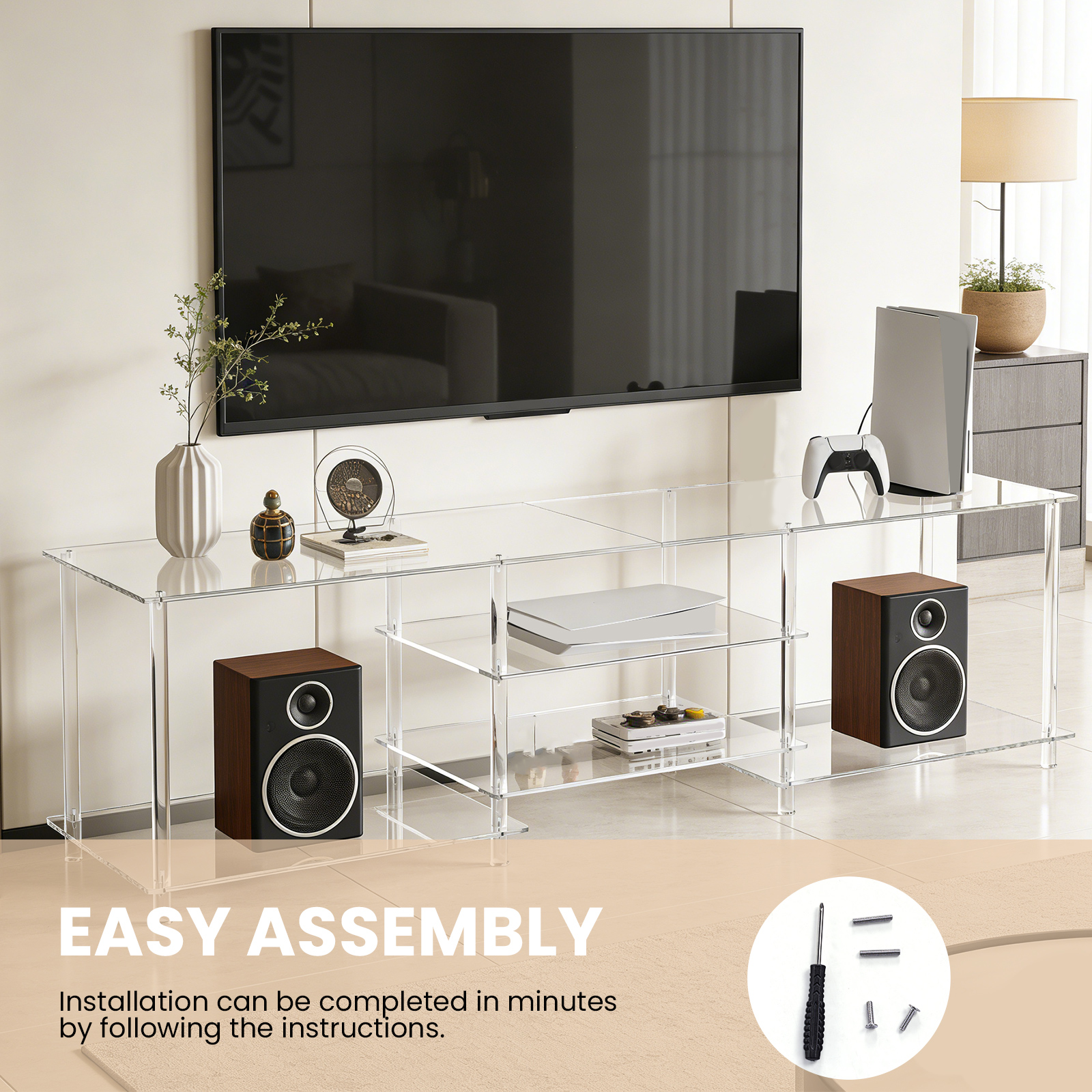 Acrylic 55 Inch TV Stand for T - Gaming Console X55 리뷰 및 가격