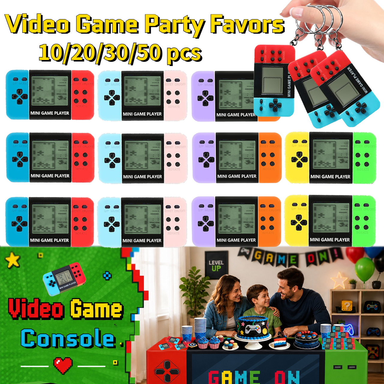 10-120pcs Kids Mini Handheld G - Gaming Console Keychain 리뷰 및 가격